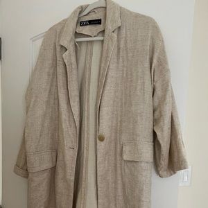 Zara oversized linen cardigan